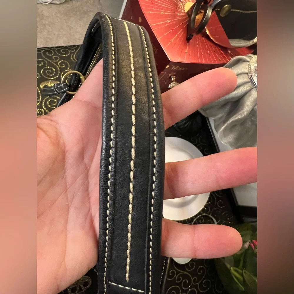 Coach black leather